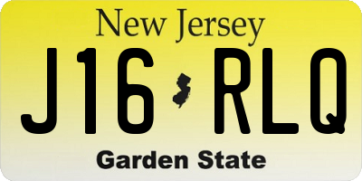 NJ license plate J16RLQ