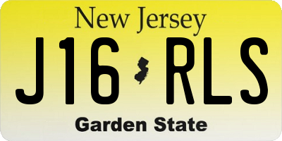 NJ license plate J16RLS