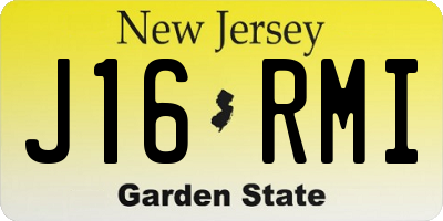 NJ license plate J16RMI