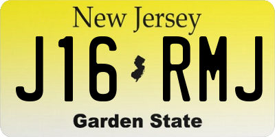 NJ license plate J16RMJ