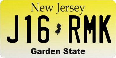 NJ license plate J16RMK