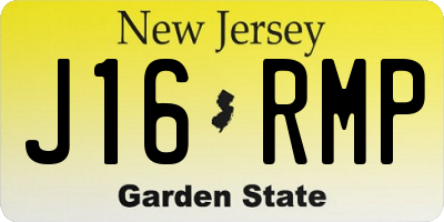 NJ license plate J16RMP