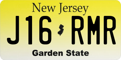NJ license plate J16RMR