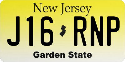 NJ license plate J16RNP