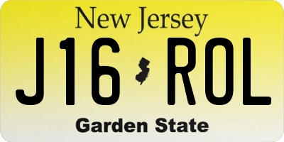 NJ license plate J16ROL
