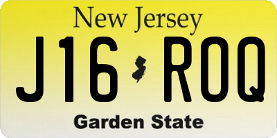 NJ license plate J16ROQ