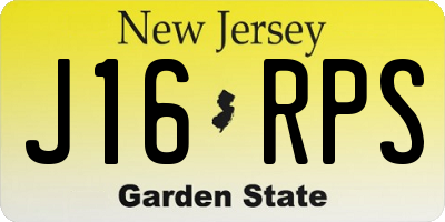 NJ license plate J16RPS
