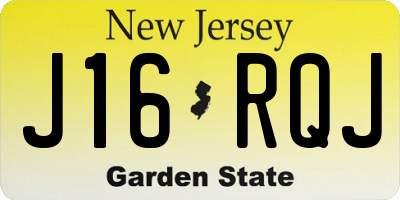 NJ license plate J16RQJ