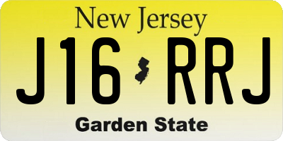 NJ license plate J16RRJ