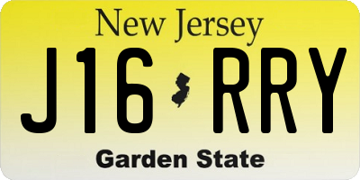 NJ license plate J16RRY