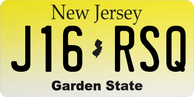 NJ license plate J16RSQ
