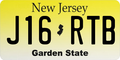 NJ license plate J16RTB