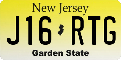 NJ license plate J16RTG