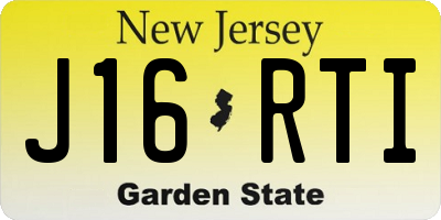 NJ license plate J16RTI