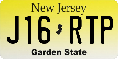 NJ license plate J16RTP