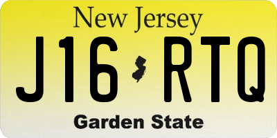 NJ license plate J16RTQ