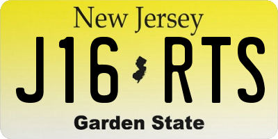 NJ license plate J16RTS