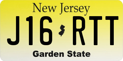 NJ license plate J16RTT