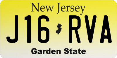 NJ license plate J16RVA