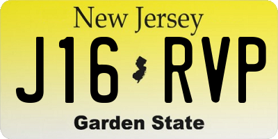 NJ license plate J16RVP