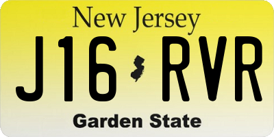 NJ license plate J16RVR