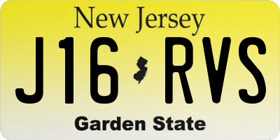 NJ license plate J16RVS