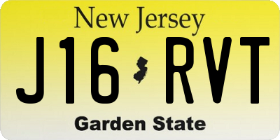 NJ license plate J16RVT