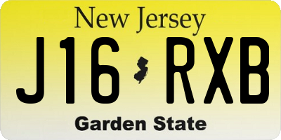 NJ license plate J16RXB