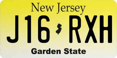 NJ license plate J16RXH