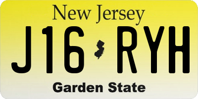 NJ license plate J16RYH