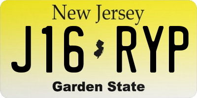 NJ license plate J16RYP