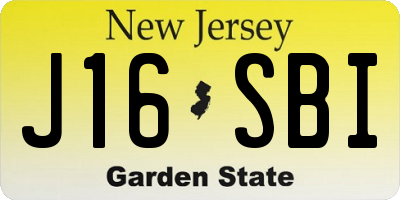NJ license plate J16SBI