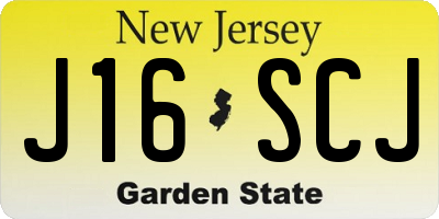 NJ license plate J16SCJ