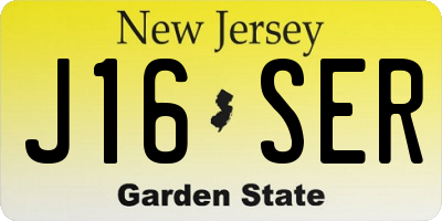 NJ license plate J16SER