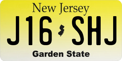 NJ license plate J16SHJ