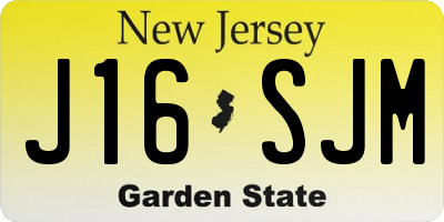 NJ license plate J16SJM