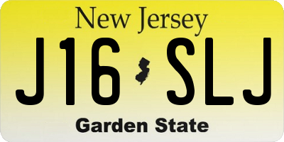 NJ license plate J16SLJ