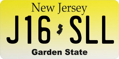 NJ license plate J16SLL
