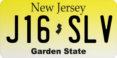 NJ license plate J16SLV