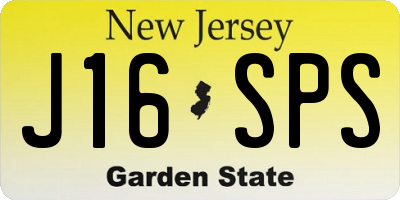 NJ license plate J16SPS