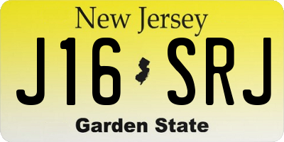 NJ license plate J16SRJ