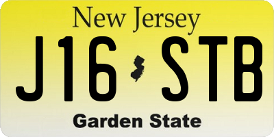 NJ license plate J16STB