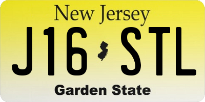 NJ license plate J16STL