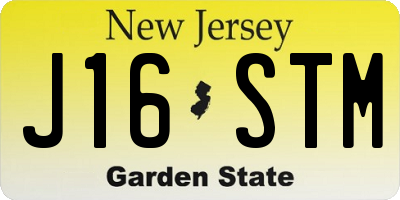 NJ license plate J16STM