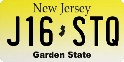 NJ license plate J16STQ