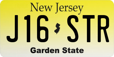 NJ license plate J16STR
