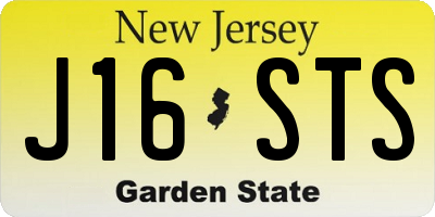 NJ license plate J16STS