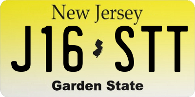 NJ license plate J16STT