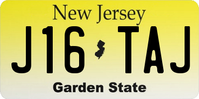 NJ license plate J16TAJ