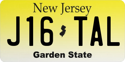 NJ license plate J16TAL
